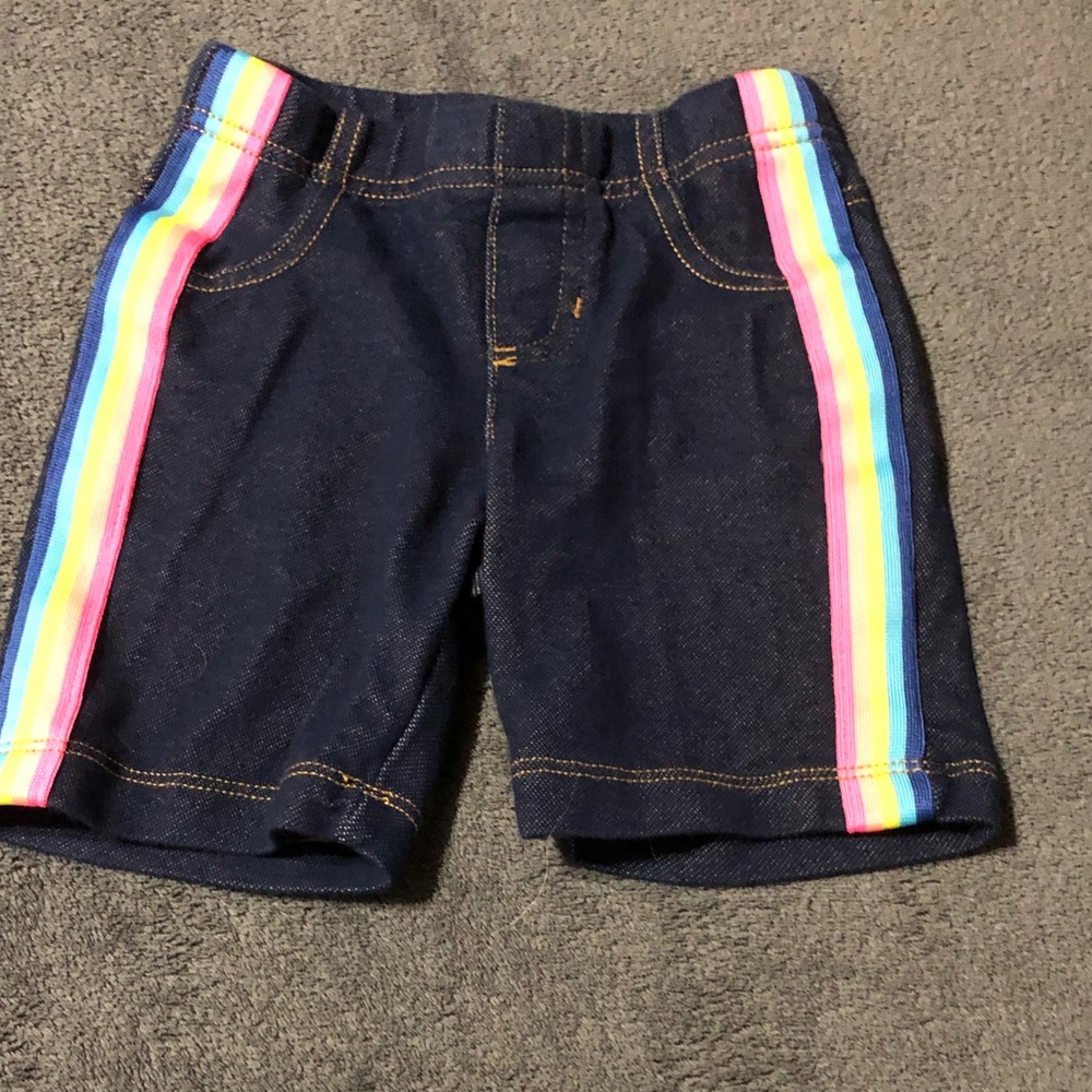 Garanimals • set of (2) Side- Rainbow Denim Jegging Shorts